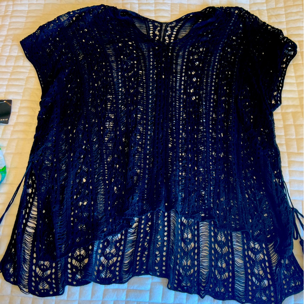 Black Knit Cover Up OS